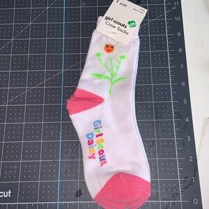Girl Scout Brand Daisy Level crew socks size Large 3-10